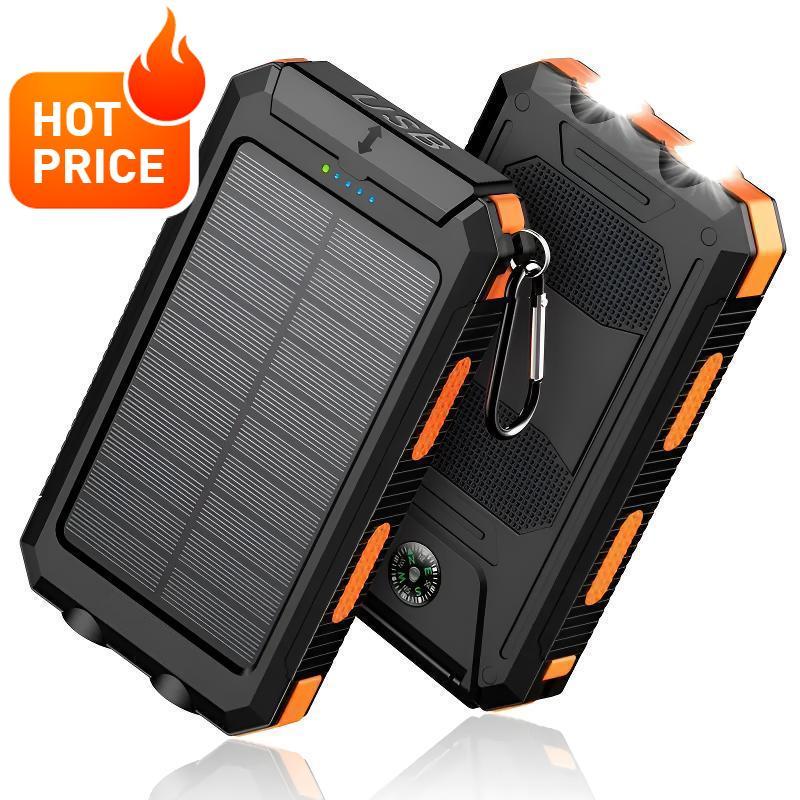 Usb Charger Dynamo - 【FREEShip】Solar Charger PowerBank 10000mAh Solar Phone
