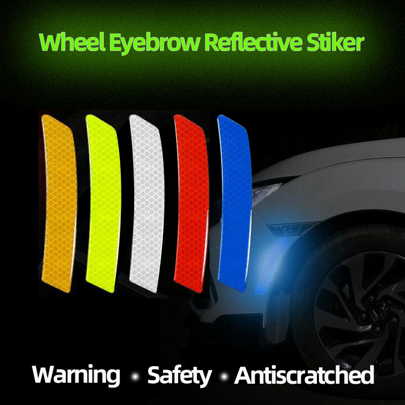 Spoke Reflector Set - 4Pcs/Set Car Reflective Stickers Car Wheel