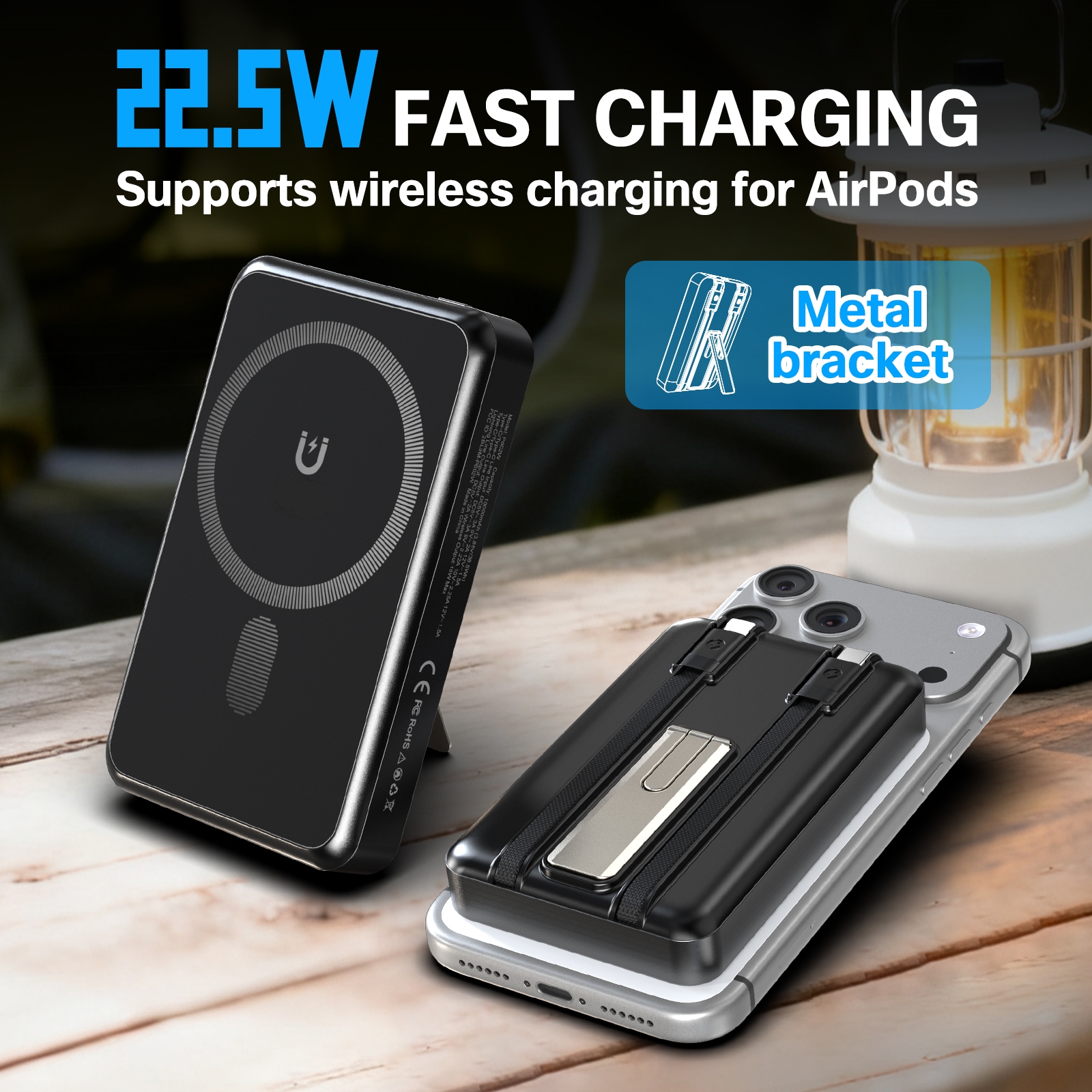 Usb Charger Dynamo - 10000mAh Magnetic Wireless Power Bank PD22.5W