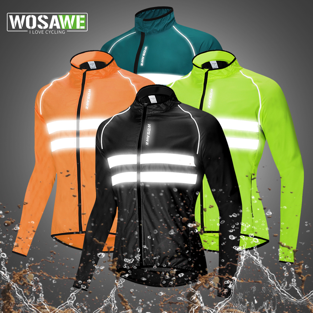 Cycling Commuter Jacket - WOSAWE Men Cycling Windbreaker MTB Bicycle