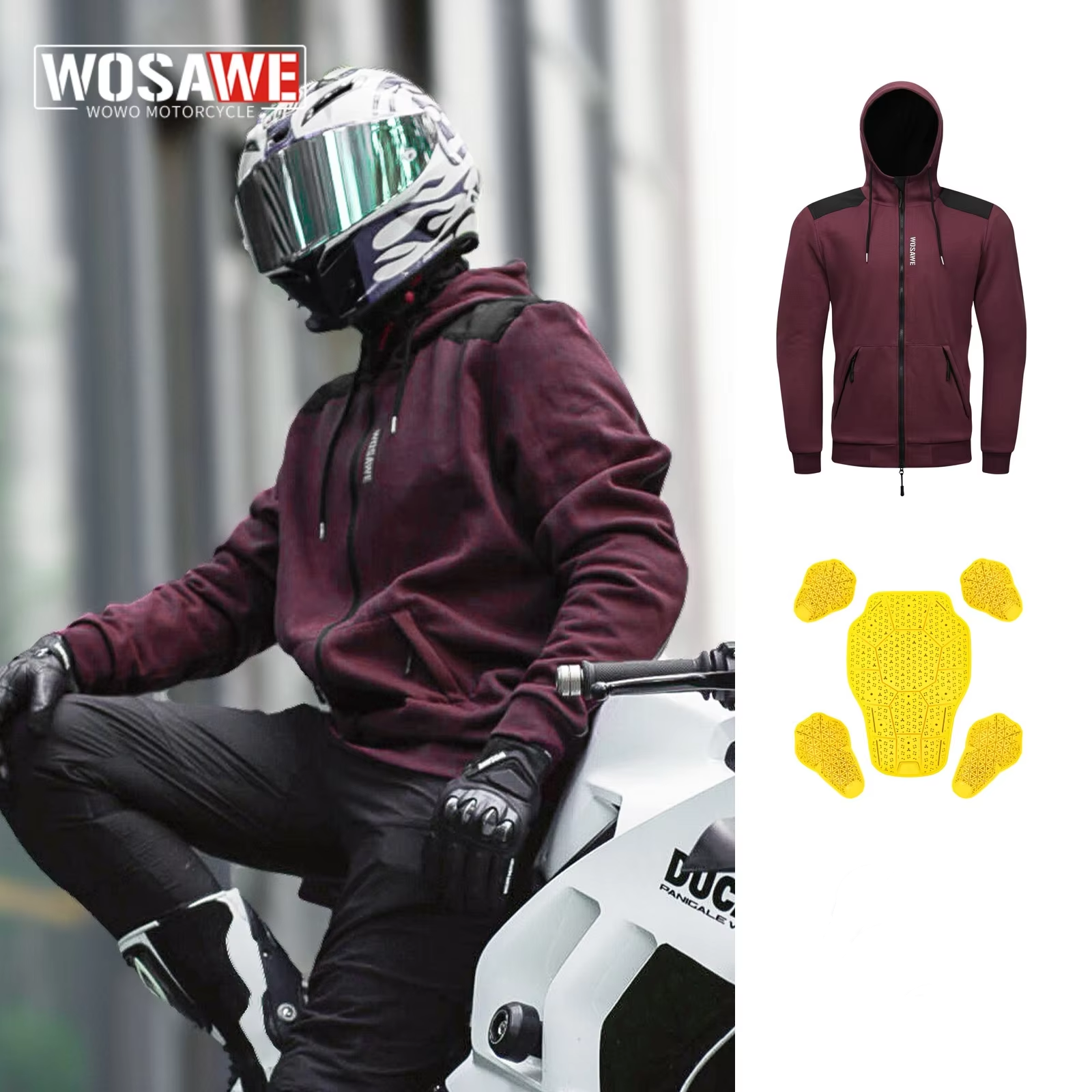 Cycling Commute Jacket - WOSAWE New Motorcycle Jacket Winter Warm