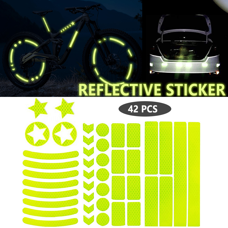 Spoke Reflector Set - 1 Set Car Tire Reflective Sticker
