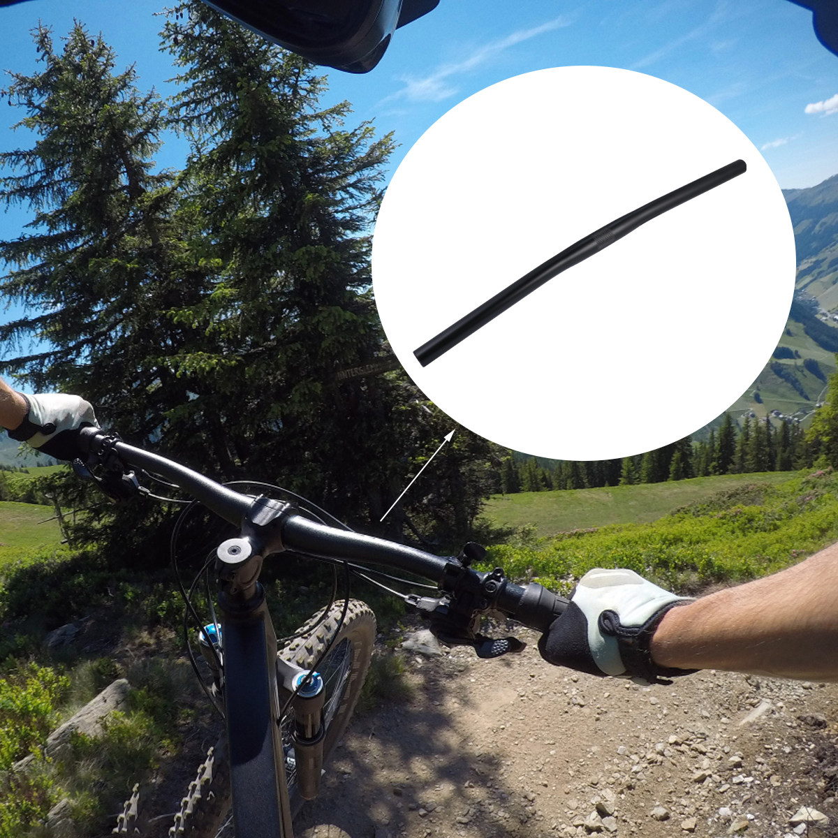 Commuter Bike Lock - 25.4mm Aluminum Alloy Straight Bike Handlebar