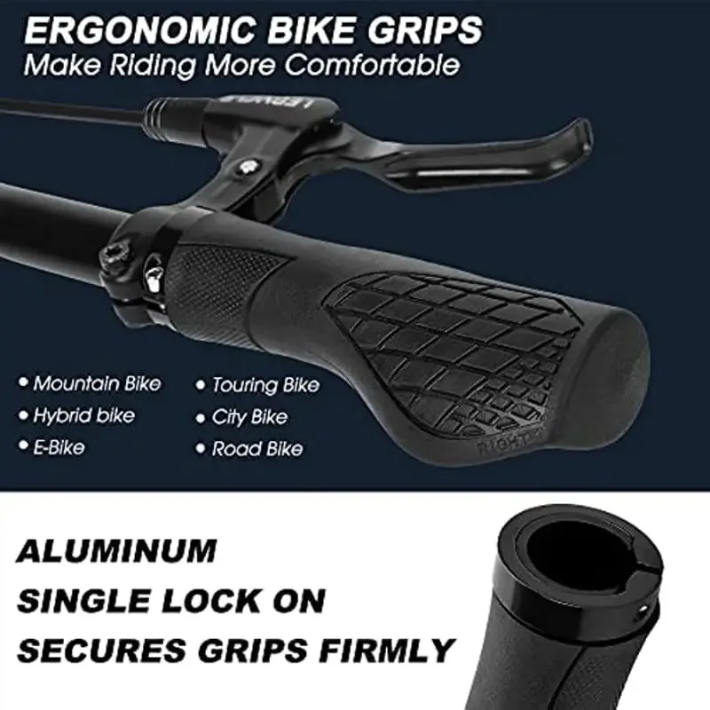Alloy and Rubber Bike Grips -  - Commuting On Mountain Bike review and price
