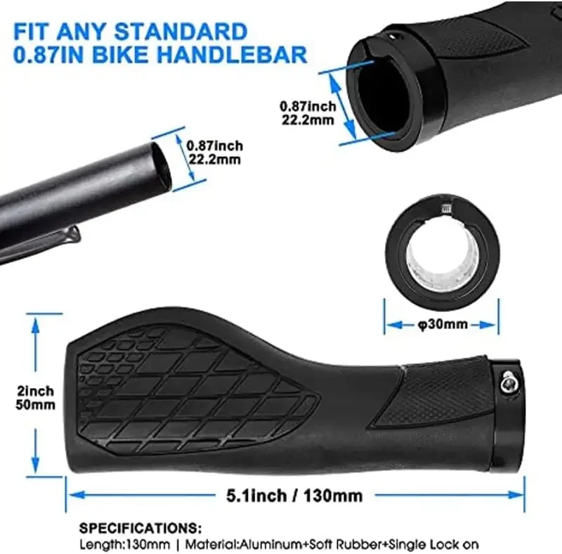 Alloy and Rubber Bike Grips -  - Commuting On Mountain Bike review and price