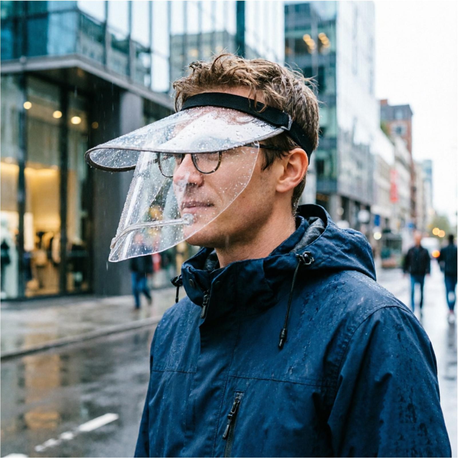 Rain Shield For Face Wide Brim - Cycling Commute Rain review and price