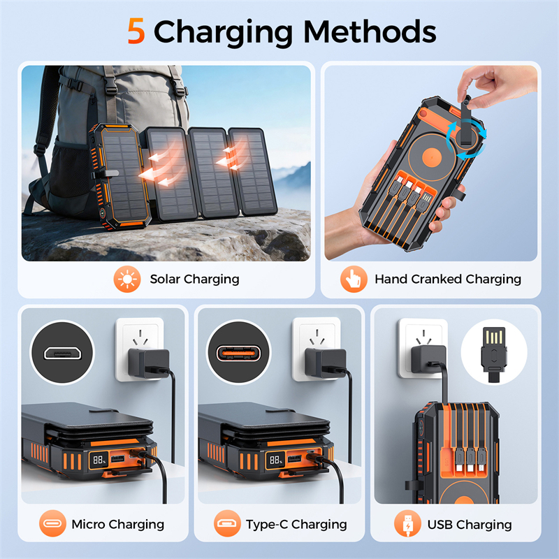 20000mAh Hand Crank Solar Powe - Usb Charger Dynamo review and price