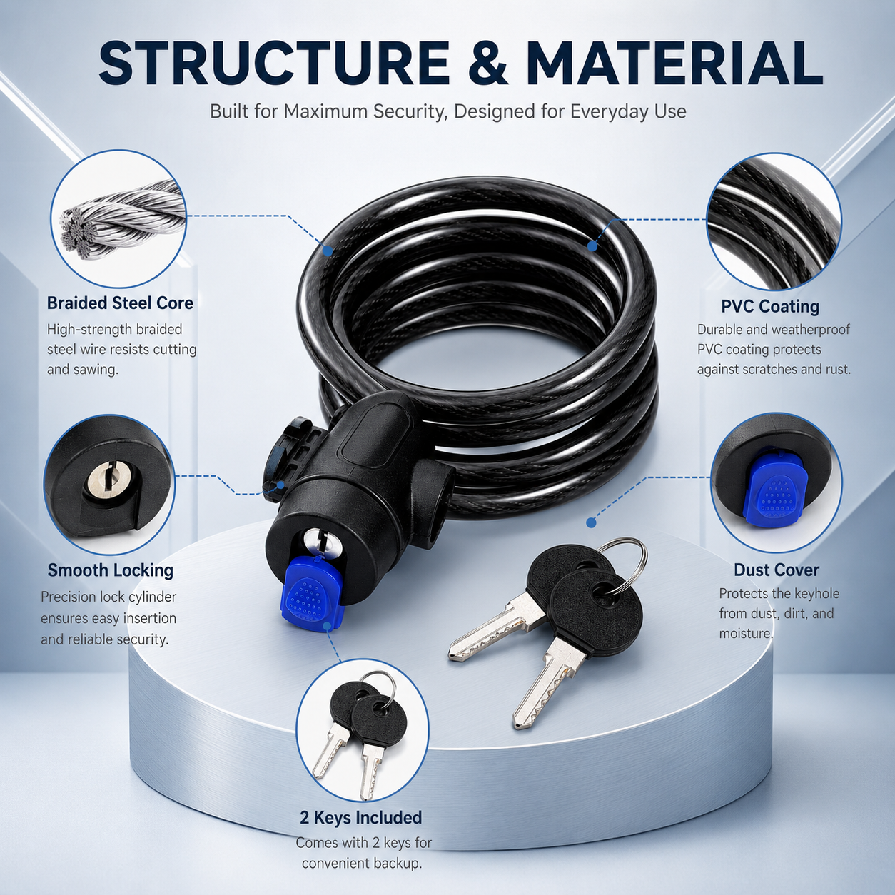 PINMOAP 1PC Bicycle Bike Lock  - Commuter Bike Lock review and price