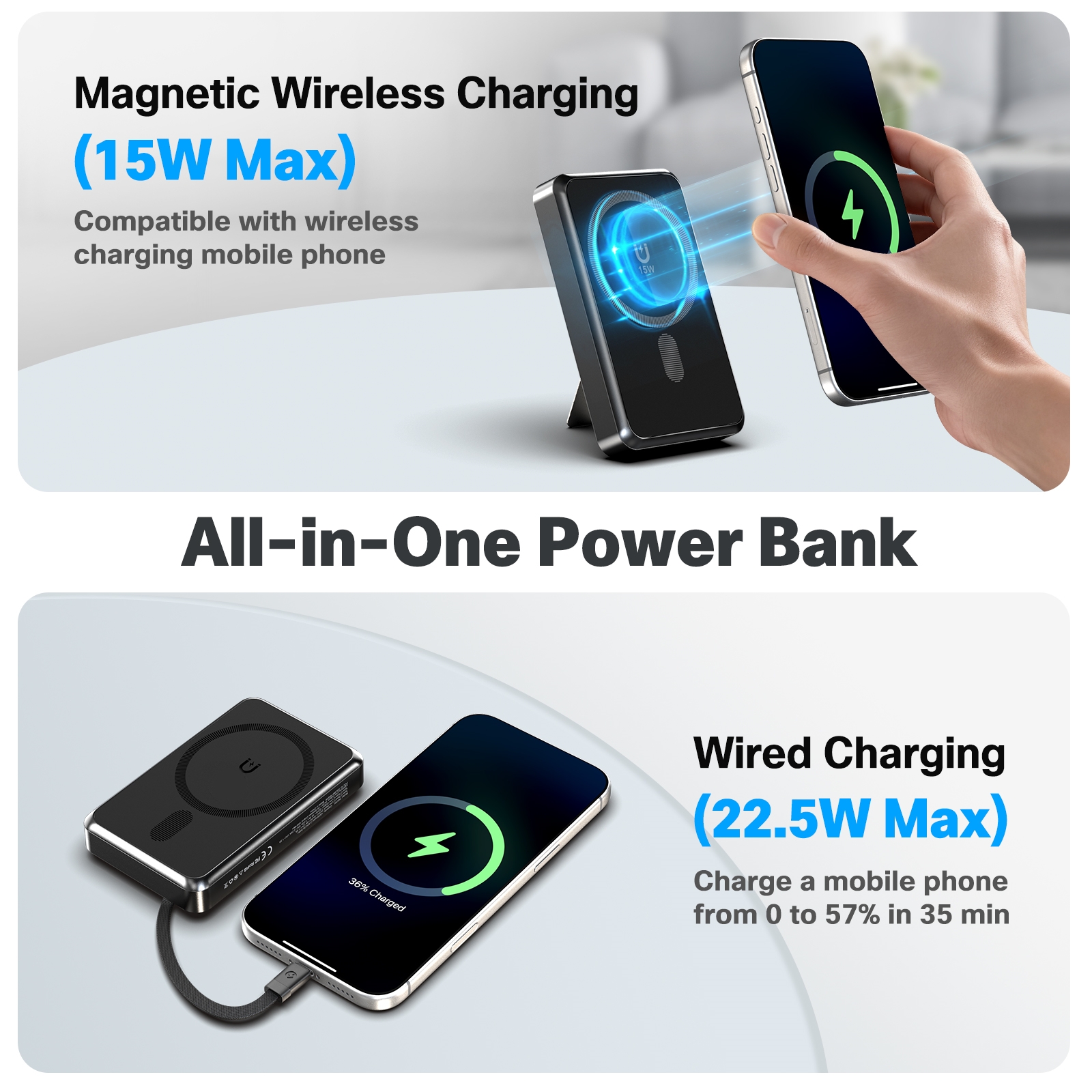 10000mAh Magnetic Wireless Pow - Usb Charger Dynamo review and price