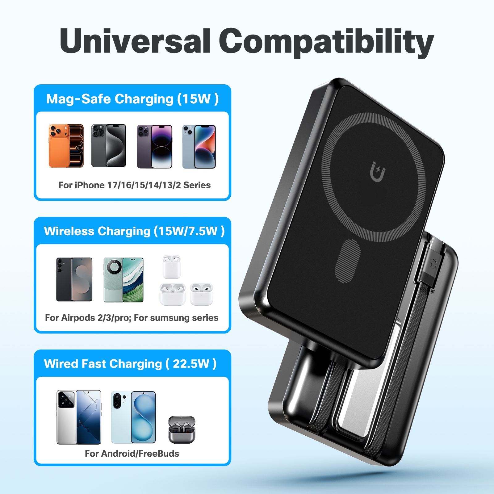10000mAh Magnetic Wireless Pow - Usb Charger Dynamo review and price