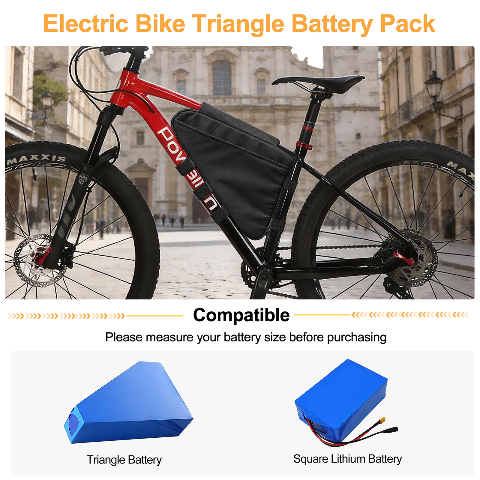 E-Bike Triangle Battery Bag Wa - Cycling Commuter Backpack Waterproof review and price