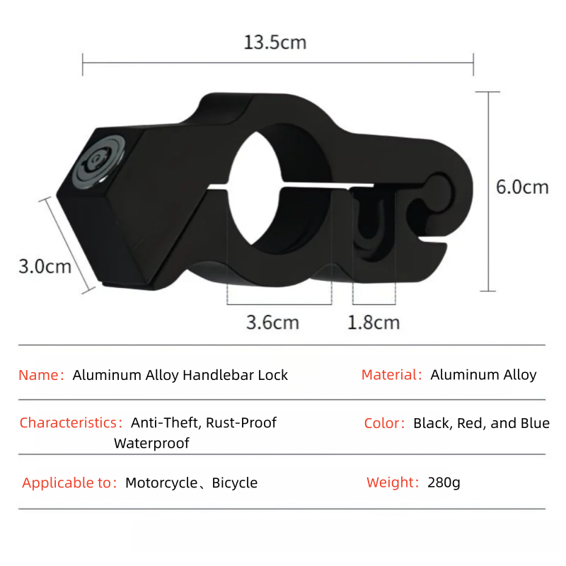 Motorcycle & Bicycle Handlebar - Commuter Bike Lock review and price