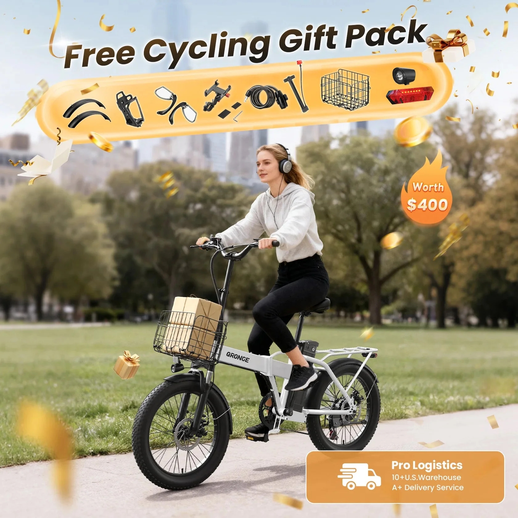 QRONGE Waterfall Folding Elect - Commuting With Bike review and price